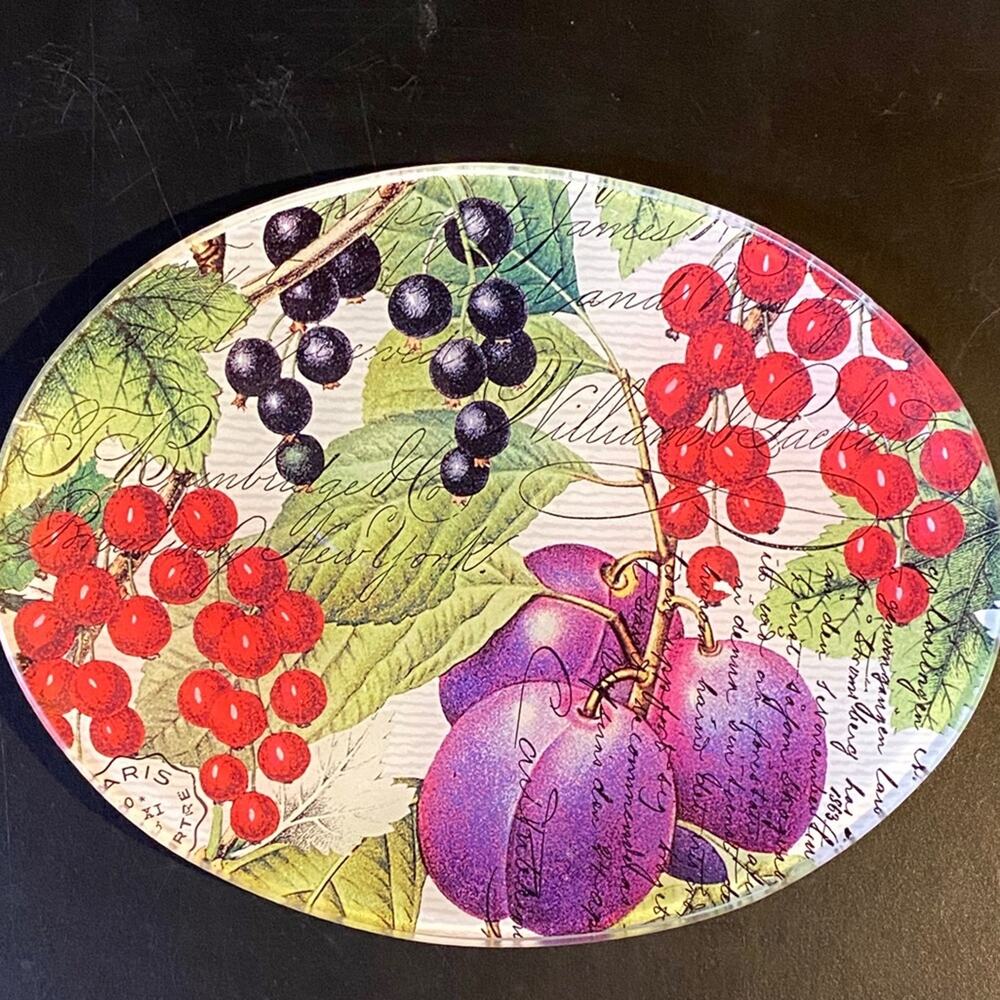 Michel Design Works “Currant” Glass‎ Oval Soap Dish UNUSED